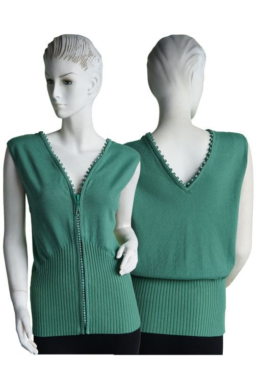 Diamond Zipper Sweater VEST