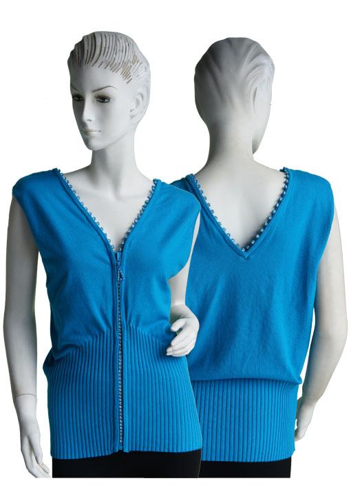 Diamond Zipper Sweater VEST