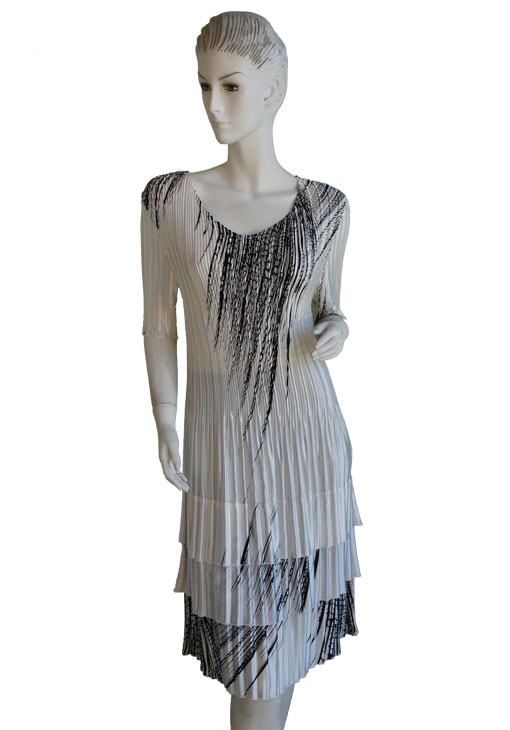 Mini Pleat DRESS With Short Sleeves