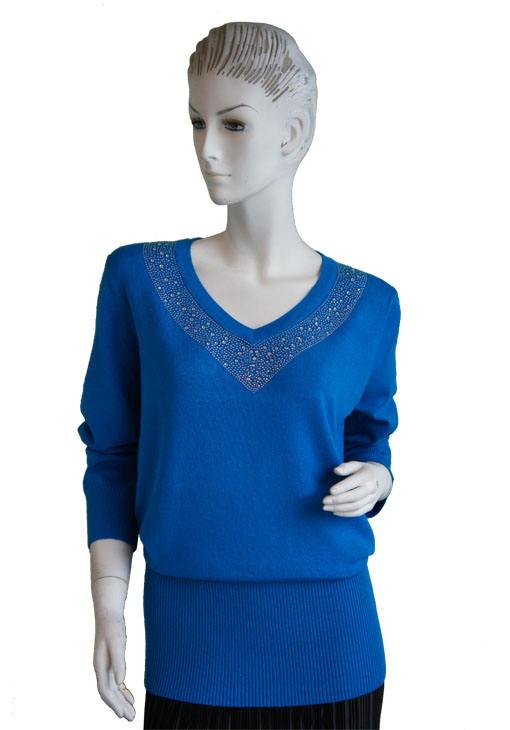 Knit Sweater Long Sleeve V neck With Sparkle