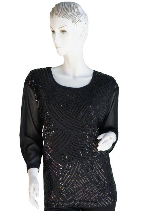 Beaded Three Quarter Sleeves