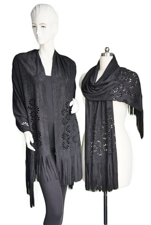 Shawls-Faux Suede