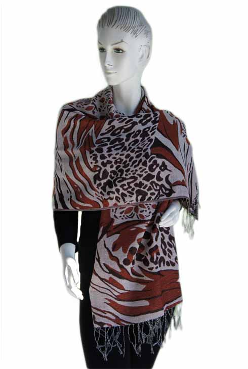 Scarf with Animal Print