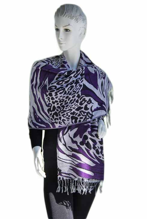 Scarf with Animal Print