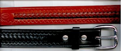 CENTER BRAID COWHIDE JEAN  BELT.SIZES 32-44 1 1/4''WIDE