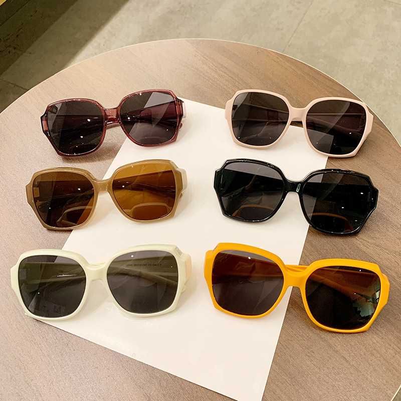 Streetwear Solid Color Tac Oval FRAME Full FRAME Women's Sunglass