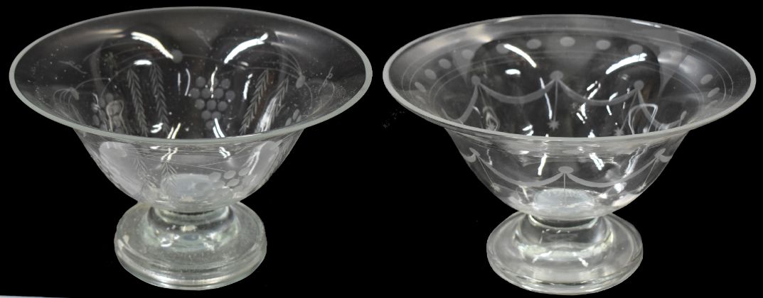 Glass Pedestal Bowl - 2 Assorted