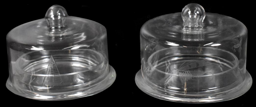 Glass Round Butter Dish - 2 Assorted