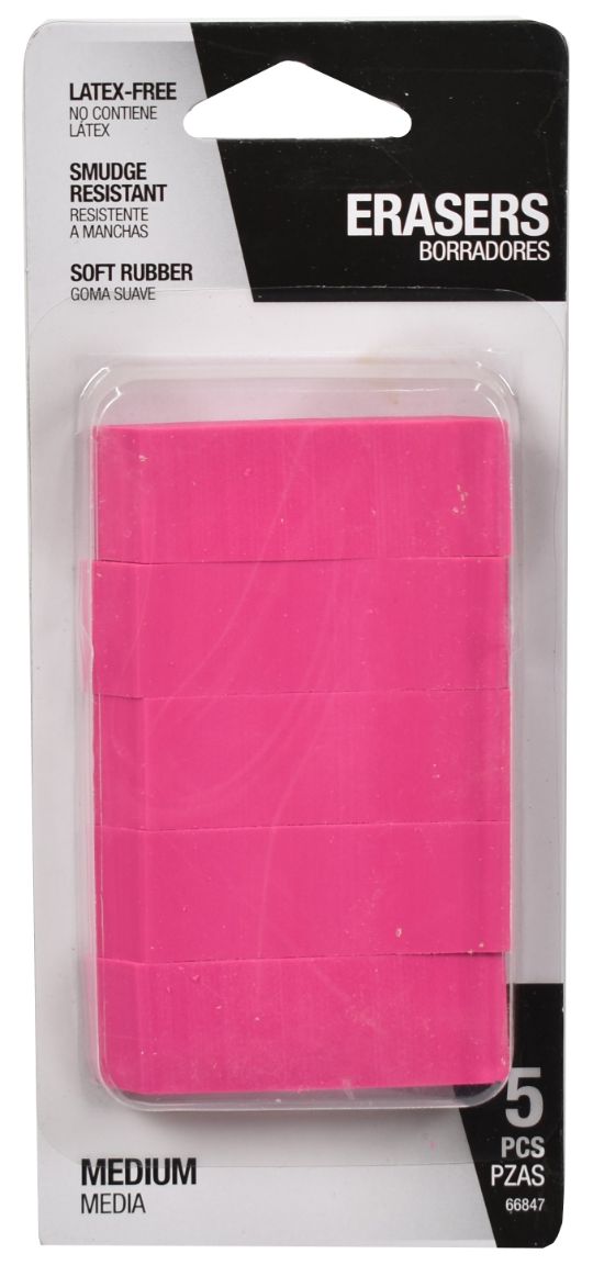 Latex-Free Erasers - Pack of 5