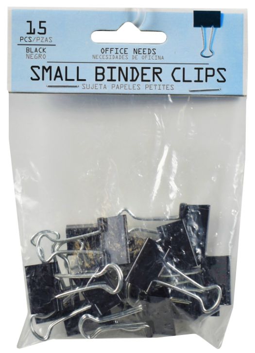Small Binder Clips - Pack of 15