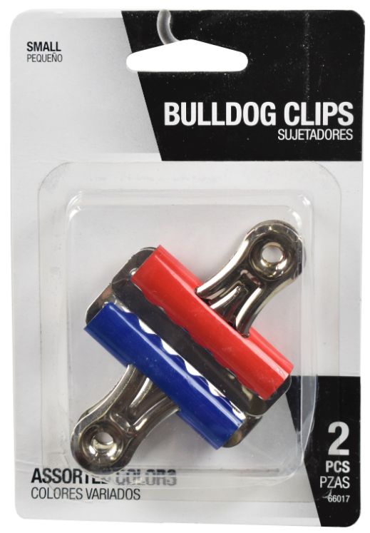Bulldog Clips - Red/Blue - Pack of 2