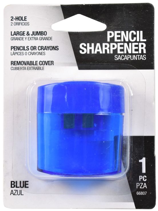 2-Hole Pencil Sharpener - Blue