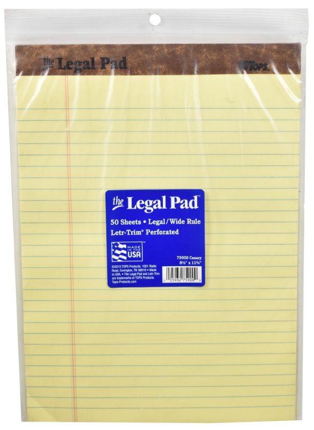 The Legal Pad - Yellow