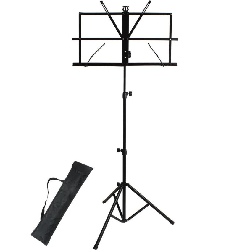 Black Adjustable MUSIC Stand with Carrying Bag