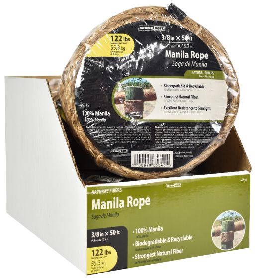 MANila Rope - 3/8'' x 50ft.