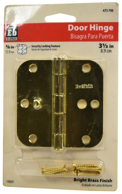 3-1/2'' Door Hinge - Bright Brass Finish