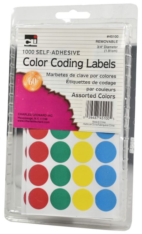 Color Coding Labels - Pack of 1000