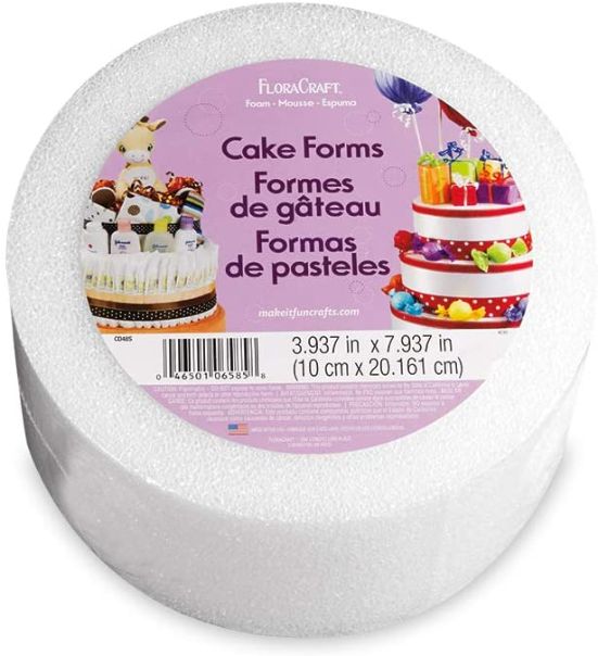 4'' x 8'' StyrofoaM Cake ForM