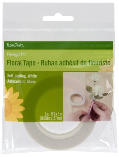 60 ft. x .5'' White Floral TAPE