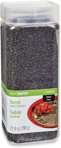 27.8 oz. Black Sand with Glitter