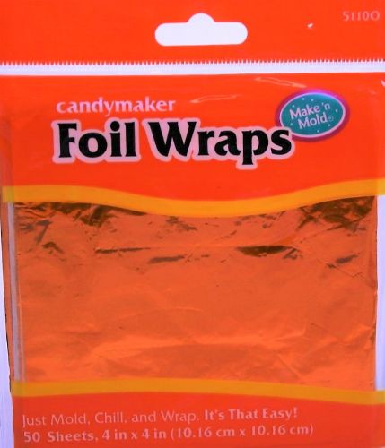 Orange Foil Wraps - 50 Sheets