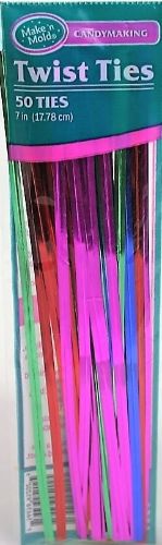 Multicolored Twist Ties - 50 pcs