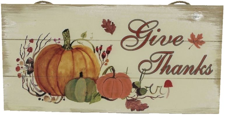 Give Thanks Wood SIGN