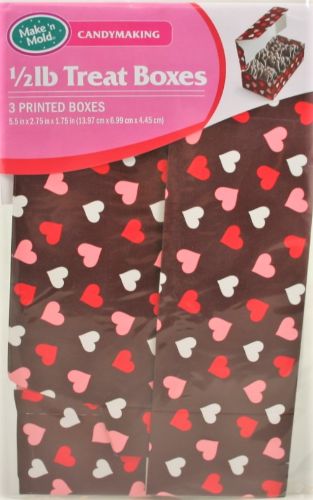 Valentine 1/2lb Treat Boxes - 3pcs.