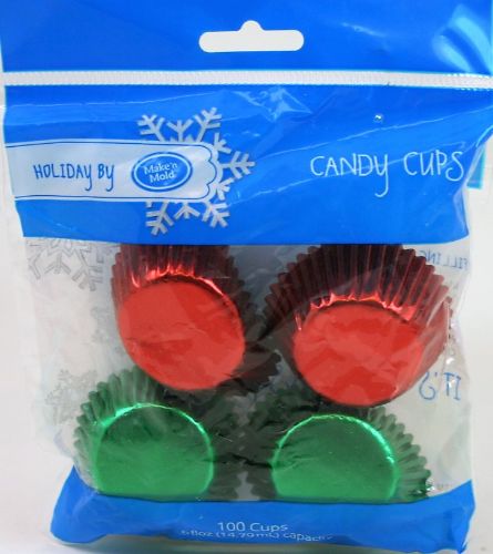 Candy Cups - Green / Red - 100 pcs.