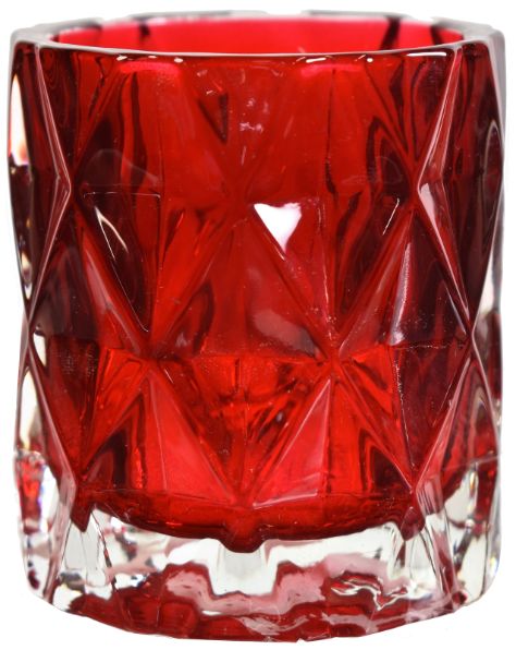 Yankee CANDLE Co. VOTIVE CANDLE Holder - Red Fractal