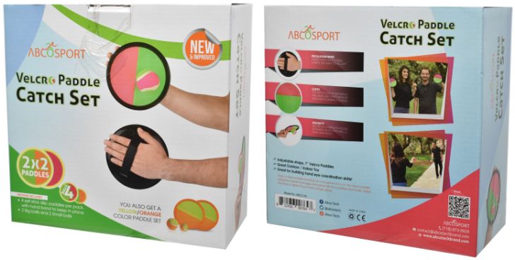 Abco SPORT Velcro PaDDle CatcH Set - 8 Pieces