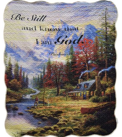Psalms 46:10 Quilted Throw