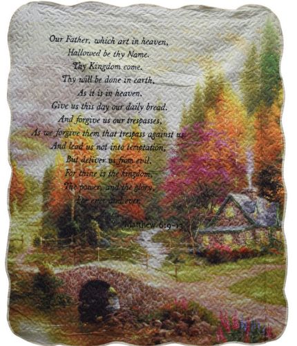 The Lord's Prayer Quilted Throw