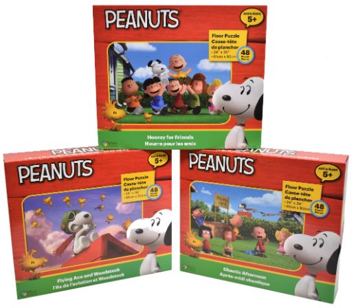 Peanuts 48 Piece Floor PUZZLE - 3 Assorted