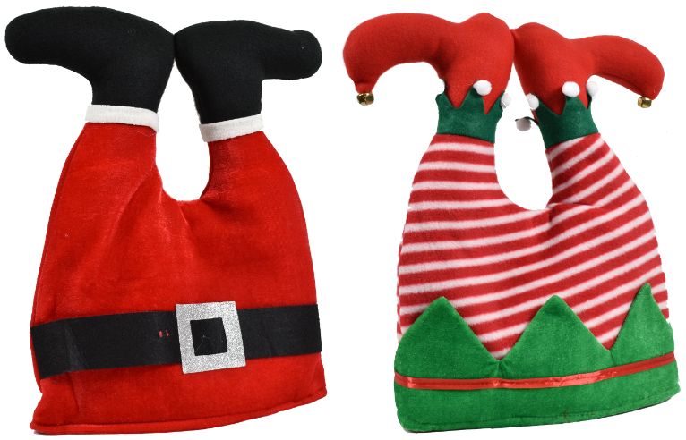 CHRISTMAS Deluxe Santa / Elf Novelty Hat - 2 Assorted