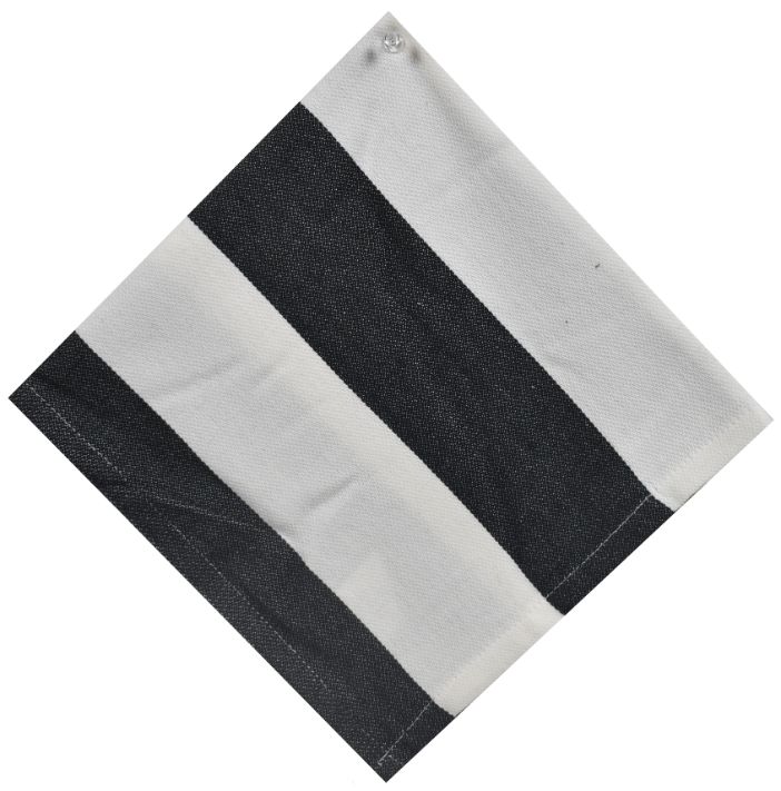 Set of 6 Napkins - Black & White Stripe