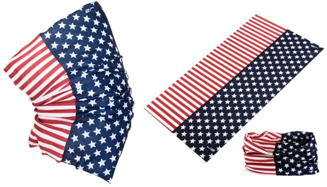 Tubular Gaiter & Multifunctional Bandana Face Mask- American FLAG