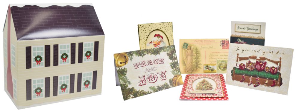 Keepsake Box of 40 Assorted Christmas Cards with ENVELOPES
