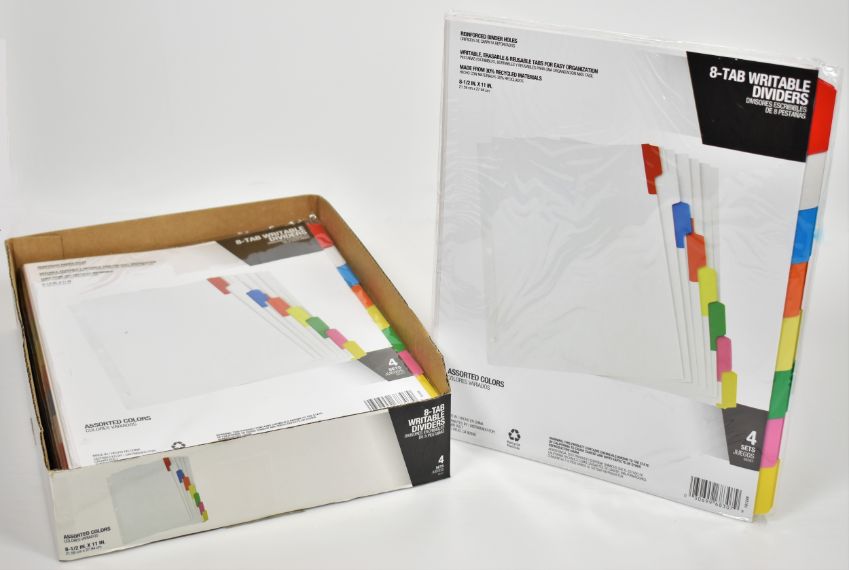 8-Tab Writable DIVIDERS - 4 Sets