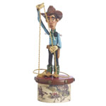 CowBoy with LAriAt ContAiner Figure