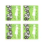 Set of 4 Green Plates - Friends 4 Ever Collection