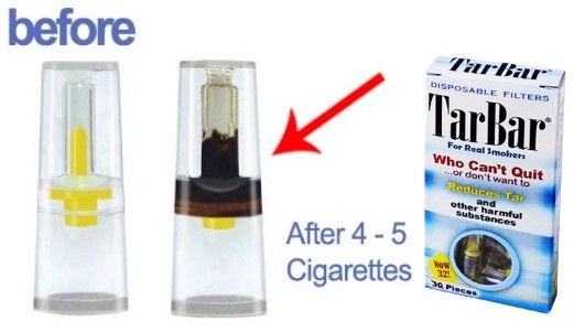 TarBar Disposable CIGARETTE Filter - 32 Pieces