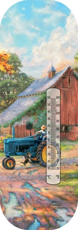 Thomas Kinkade ''Summers Heritage'' Metal Thermometer