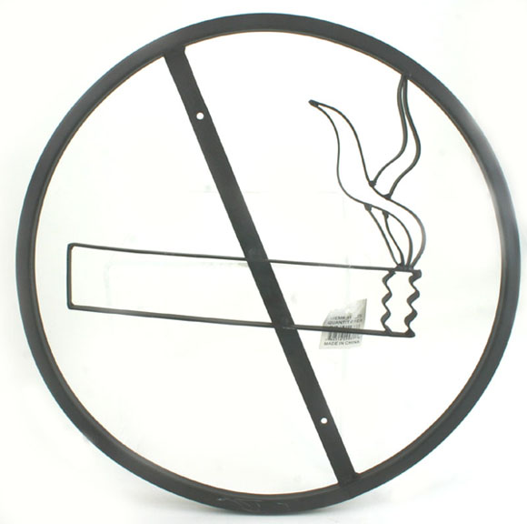 Large No Smoking Metal Wall SIGN
