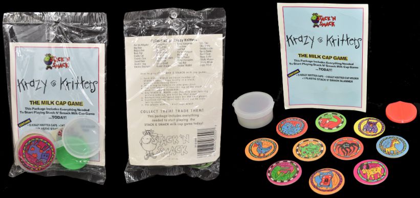 Stack N' Smack Krazy Kritters Milk CAP Game Pack - Assorted