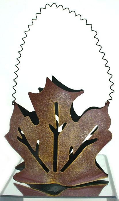 Brown Maple Leaf CANDLE HOLDER