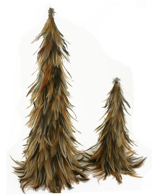 BROWN Feather Tree Set