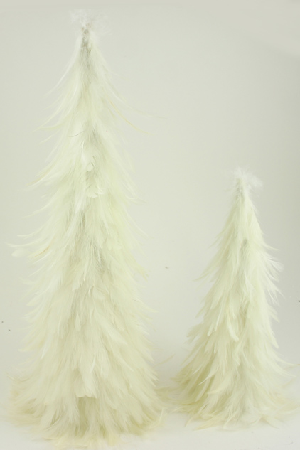 White Feather Tree Set