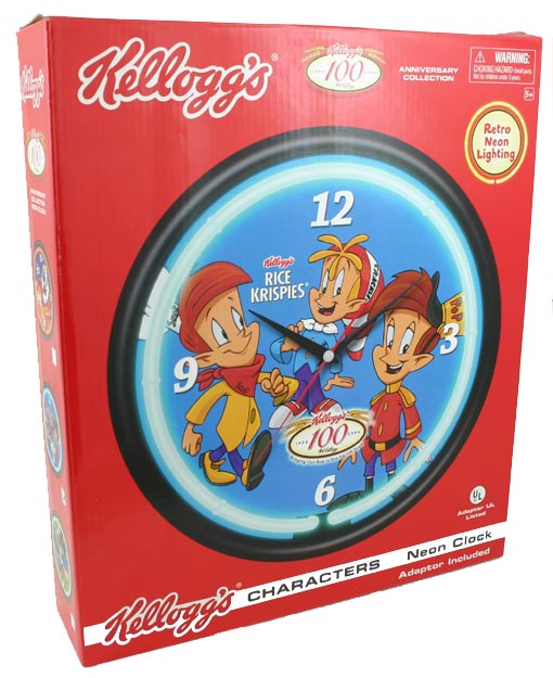 Kellog's Rice Krispies Character Neon CLOCK