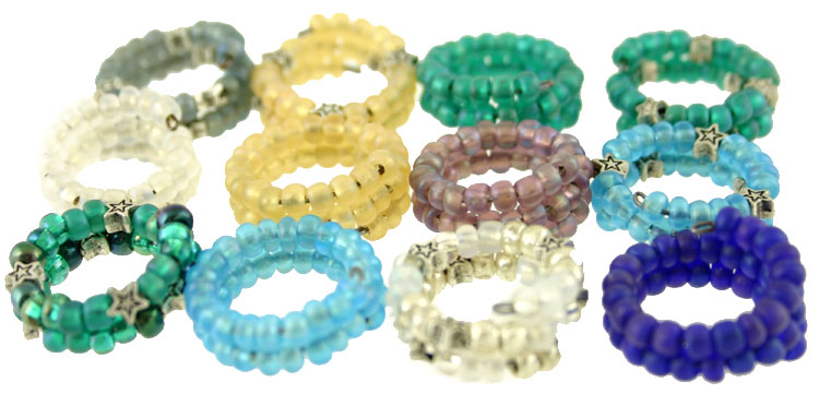 Beaded Stretch RINGS - Assorted